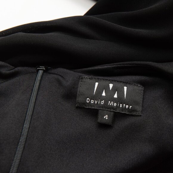 David Meister Cocktail Dress Asymmetric Midi Evening Sleeveless Midi Size 4 - Picture 3 of 6